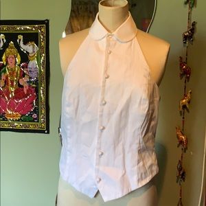 RALPH LAUREN WHITE HALTER WOVEN WOMEN NWT